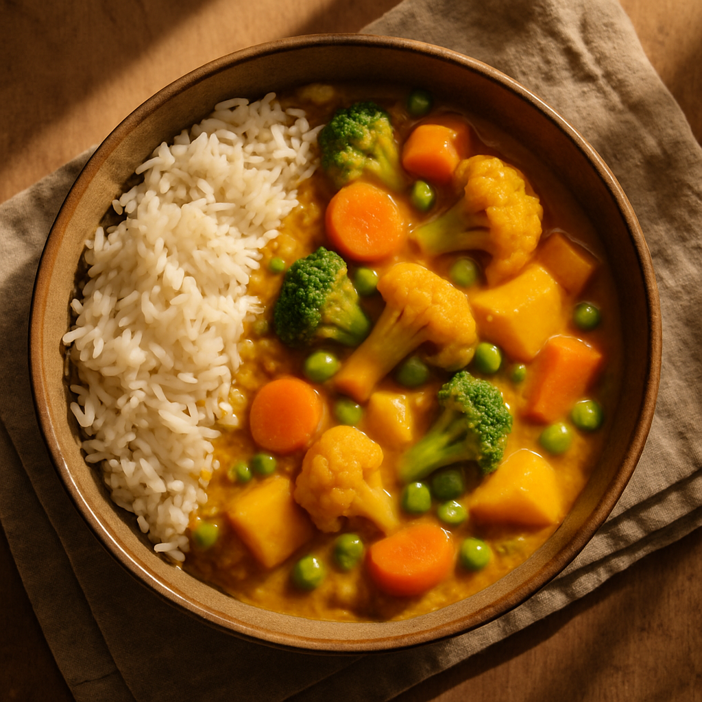 AI food image of a vegetable curry